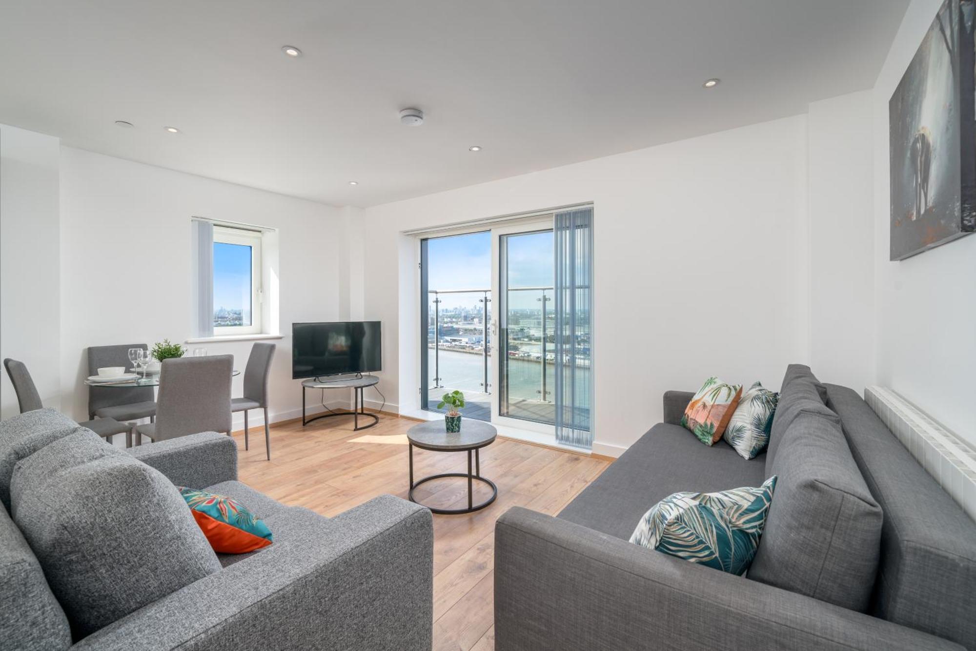 Skyvillion - London River Thames Top Floor Apartments By Woolwich Ferry, Mins To London Excel, O2 Arena , London City Airport With Parking Eksteriør billede